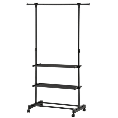 Namaro Design Rack OR-440130 negro con 2 repisas y extención