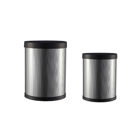 Namaro Design Juego de basureros Hanoi gris con negro OR-443926 de 8L y 11L