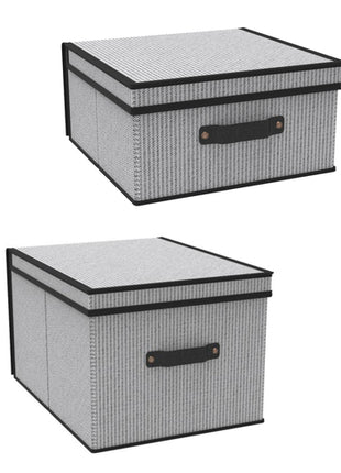 Namaro Design Set de 2 cajas organizadoras London OR-443988 gris con negro plegable