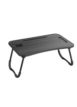 Namaro Design Mesa para cama plegable OR-449751 negro con portavasos y agarradera