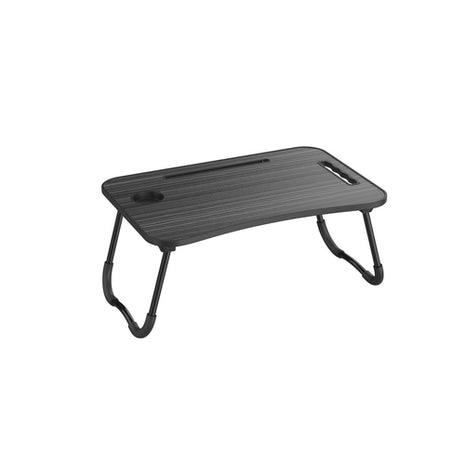 Namaro Design Mesa para cama plegable OR-449751 negro con portavasos y agarradera