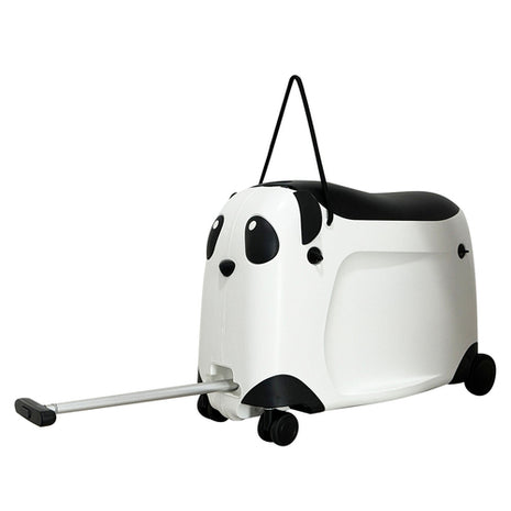 Maleta y carrito de montar para niños Panda blanco con negro Peak Tour