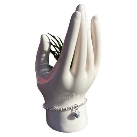 Bárbara pulsera de corazón Mod. PE16#3, color: plata