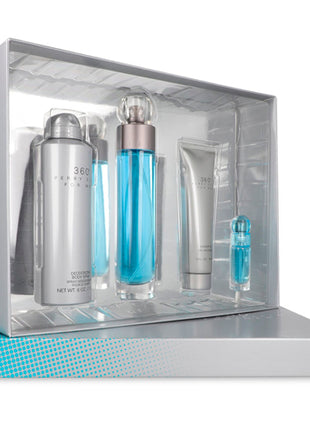 Perry Ellis For Men 360 ° Set 4 pz - Perfume EDT 100ml + Desodorante Spray 170g + Gel de Ducha 90ml + Perfumero EDT 7.5 ml. | PERRY360A