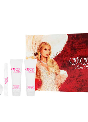 Paris Hilton Set 4 piezas Can can edp 100 ml + crema corporal 90 ml + Gel de ducha 90 ml + mini 10 ml. Dama