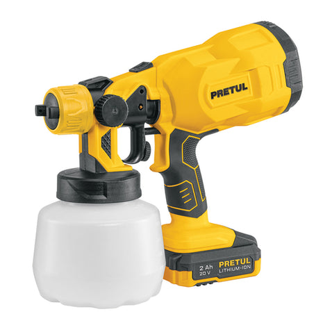 Pistola para pintar, 20V, 1 batería 2Ah, PRETUL