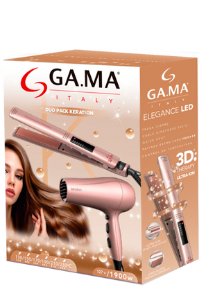 Combo Secadora Mistral Keration + Plancha LED Keration PKCCO0000002639 Gama Italy