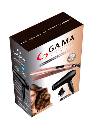 Combo Plancha LED Keration + Secadora Mistral titanio PKCCO0000002644 Gama Italy