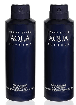 Perry Ellis Set 2 desodorantes corporales en spray Aqua Extreme de 170 gr C/U. Caballero