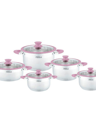 Batería de Cocina Rebeca 10 piezas inoxidable R011RS Perla
