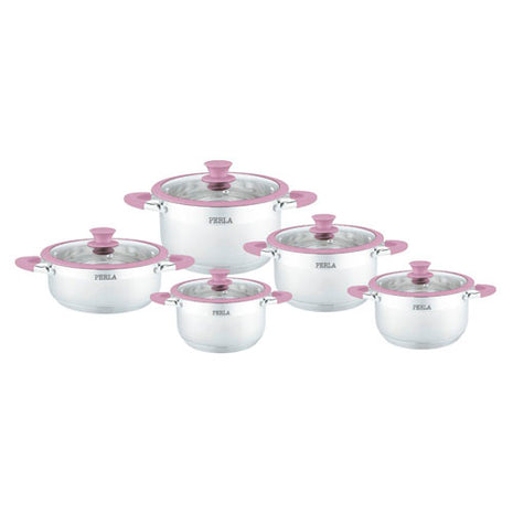 Batería de Cocina Rebeca 10 piezas inoxidable R011RS Perla