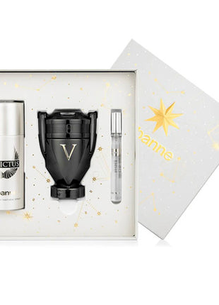 Paco Rabanne Estuche 3pz Invictus, Perfume EDP 100ml + Desodorante en Spray 150ml + Perfumero EDT 10ml