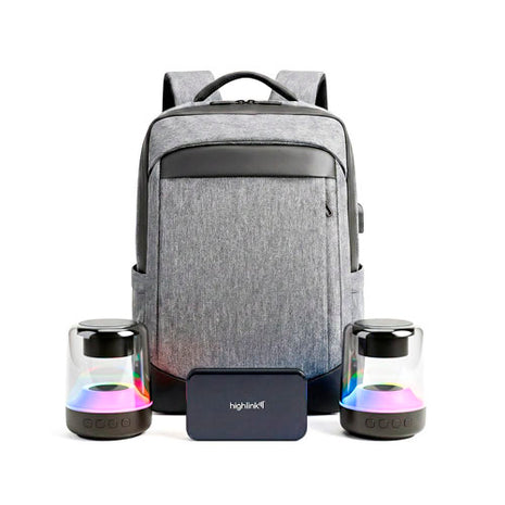 Highlink Mochila Backpack, Bocinas Rainbow Speaker y Power Bank