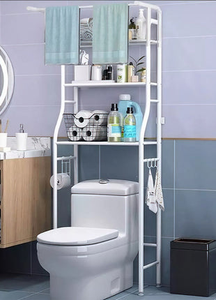Hiyumi rack estante Mod. RB-10, color: blanco, para lavandería y baño