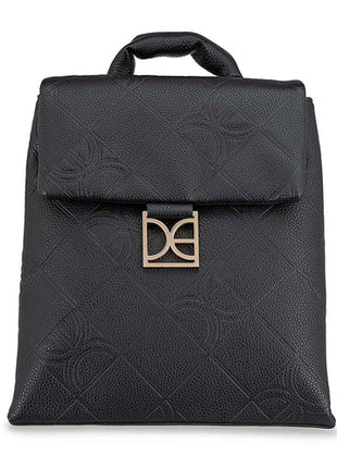 Cloe Backpack Mediana Monograma Troquelado RBLCI24462NEG. Color Negro. Dama