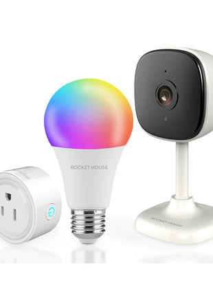 Rocket House Kit inteligente 3 piezas RH-KIT02 blanco, WiFi