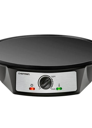 Chefman Crepera Eléctrica RJ33-C-V2-MX negra con 6 niveles de temperatura