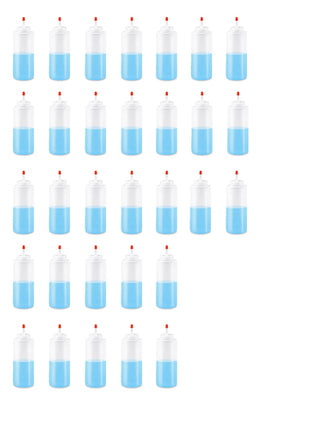 Set de 36 botellas apachurrables para salsas Uline