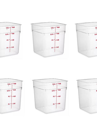 Set de 6 contenedores para almacenar alimentos Cambro