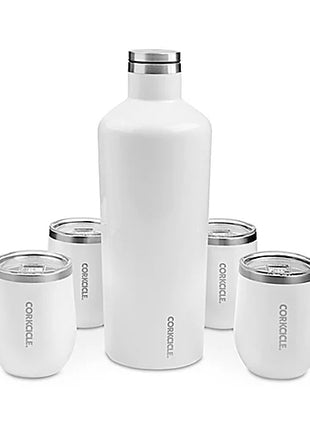 Set de Termo de 60oz y Vasos para Vino Corkcicle S-22627W Corkcicle