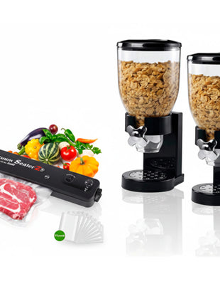Gift Box Set de Dispensadores de Alimentos S2CSV Negro 3 piezas