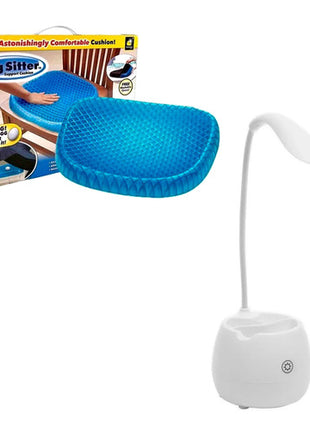 Set de asiento de gel  y Lámpara LED recargable SAL0223 GB
