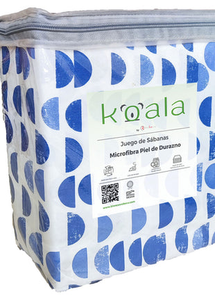 Juego de sábanas Microfibra Koala matrimonial media luna Rebeca®