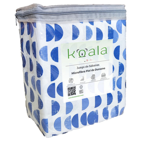 Juego de sábanas Microfibra Koala matrimonial media luna Rebeca®