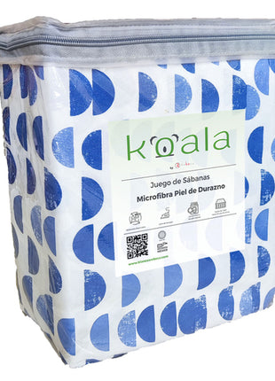 Juego de sábanas Microfibra Koala queen size media luna Rebeca®