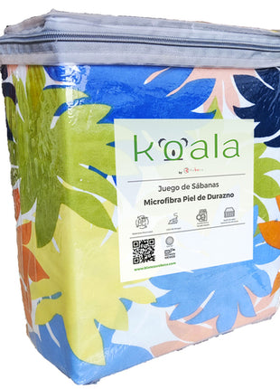 Juego de sábanas Microfibra Koala matrimonial Hawaii Rebeca®