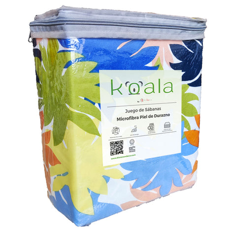 Juego de sábanas Microfibra Koala matrimonial Hawaii Rebeca®