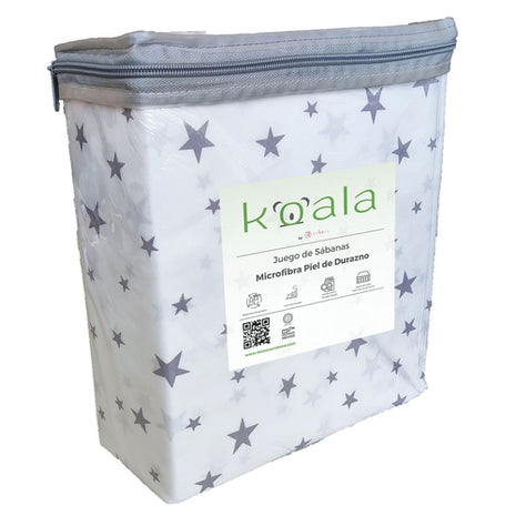 Juego de sábanas Microfibra Koala matrimonial estrella Rebeca®