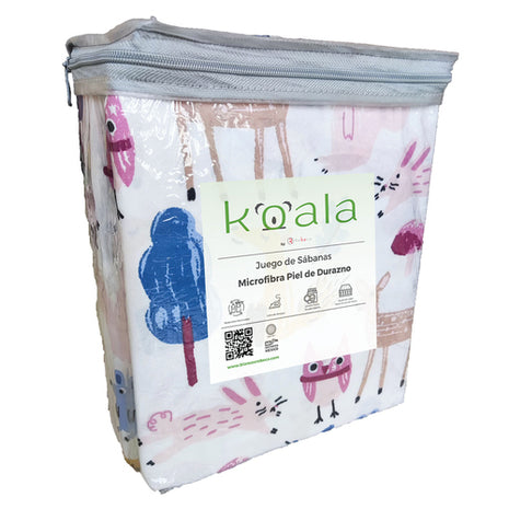Juego de sábanas Microfibra Koala individual fauna Rebeca®