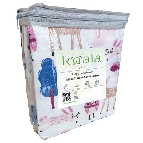 Juego de sábanas Microfibra Koala matrimonial fauna Rebeca®