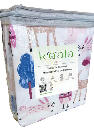 Juego de sábanas Microfibra Koala king size fauna Rebeca®