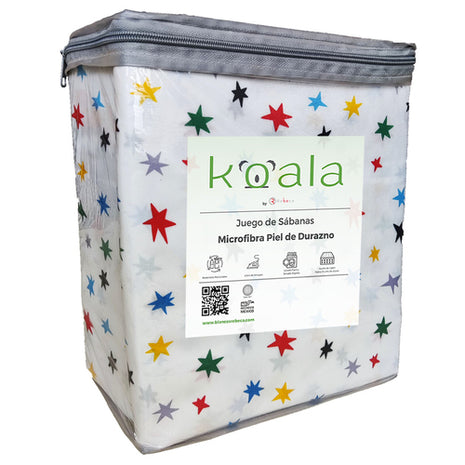 Juego de sábanas Microfibra Koala queen size júpiter Rebeca®