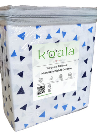 Juego de sábanas Microfibra Koala matrimonial pirámide Rebeca®