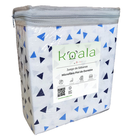 Juego de sábanas Microfibra Koala queen size pirámide Rebeca®