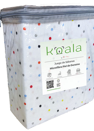Juego de sábanas Microfibra Koala king size confeti Rebeca®