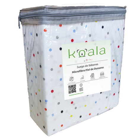 Juego de sábanas Microfibra Koala king size confeti Rebeca®