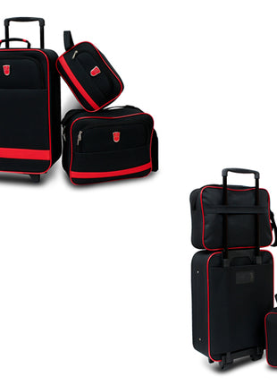Set de 3 piezas negro rojo Mc.Carthy