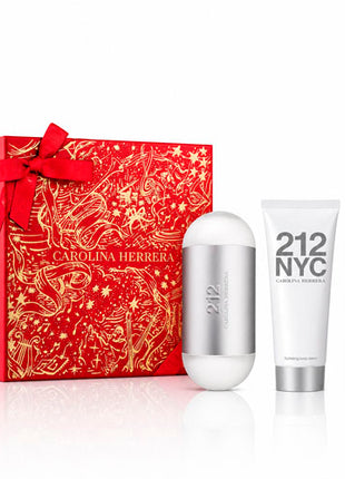 Carolina Herrera Set 212 NYC 3 pzs Dama | Perfume EDT 100ml + Loción Corporal 100ml + Spray EDT 10ml