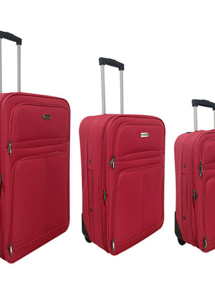 Peak Tour juego de maletas alcalá Mod. SETALCALARJ, color: rojo con 3 pzs