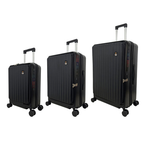 Juego de 3 maletas 20", 24" y 28" Creta negro Peak Tour