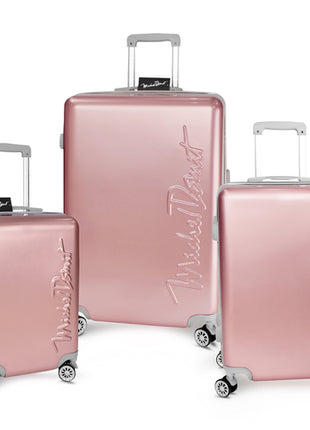 Set de 3 maletas rígidas oro rosado Michel Domit