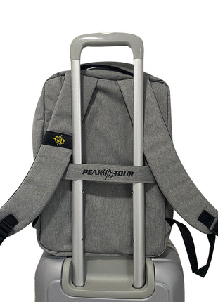 Juego de maleta rígida 17" y mochila Paris plata Peak Tour