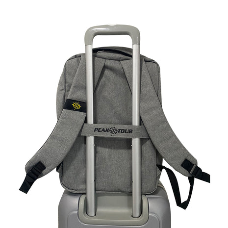 Juego de maleta rígida 17" y mochila Paris plata Peak Tour