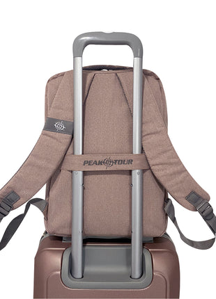 Juego de maleta rígida 17" y mochila Paris rose gold Peak Tour