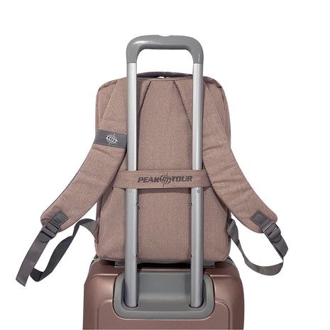 Juego de maleta rígida 17" y mochila Paris rose gold Peak Tour