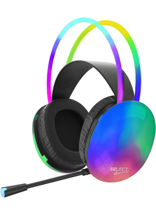 Select Gaming Audífonos alámbricos Flame SG-H5 negro iluminación LED